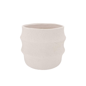Cascais White Pot 25x25x22cm