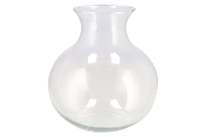 <h4>Mira Clear Glass Cone Neck Sphere Vase 32x32x32cm</h4>