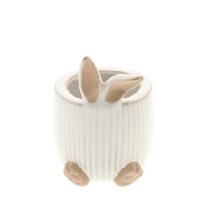Easter Ceramics Bunny pot d09*13.5cm