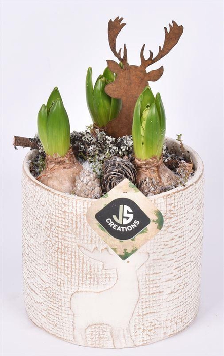 <h4>Keramiek hert decor pot 14cm</h4>