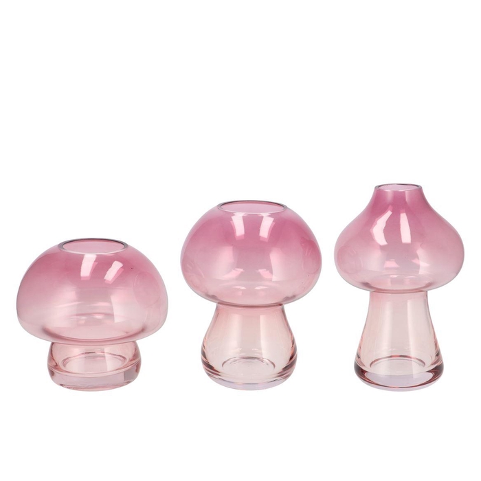 <h4>Nova Sweets Pink Vase Mushroom Narrow Tricolor 13x</h4>