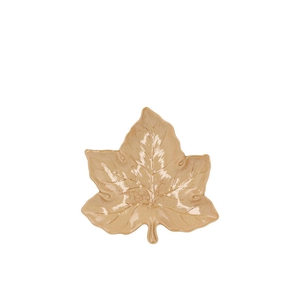 Leaf Maple Plate Warm Sand 11x11x3cm Nm