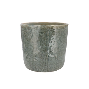 Iron Stone Blue Glazed Pot 19x17cm