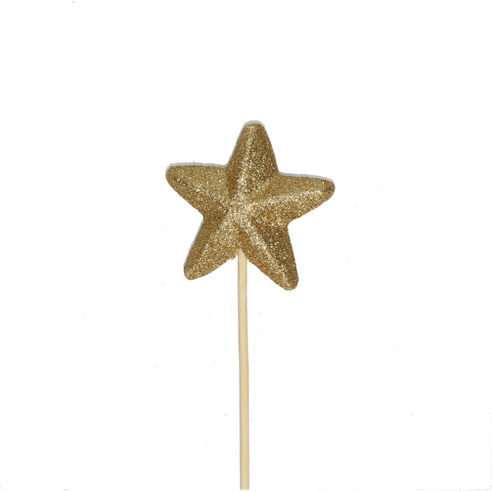 Christmas sticks 50cm Star glitter d06cm