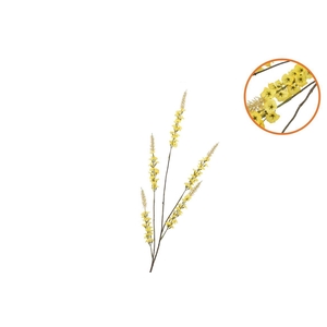 Silk Campanula Yellow 5 Single Stem 104cm