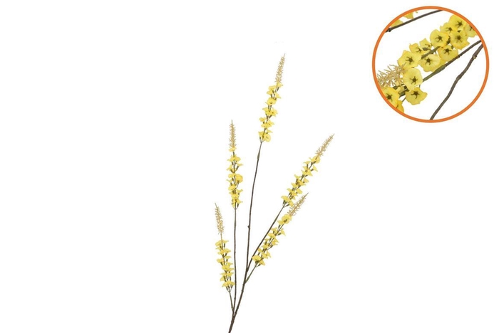 <h4>Silk Campanula Yellow 5 Single Stem 104cm</h4>