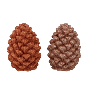 Jingle Nude/copper Pinecone Ass 9x9x13cm Nm