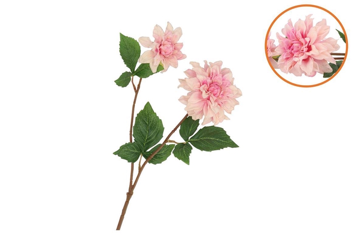 <h4>Silk Dahlia 2x Light Pink Real Touch 60cm Nm</h4>