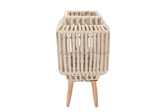 <h4>Cruz Sand Lantern Square On Stands 17x25x50cm</h4>