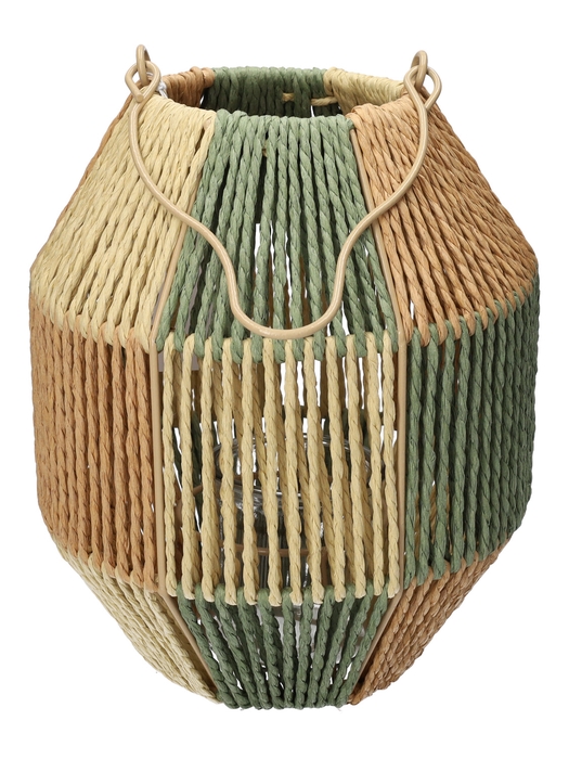 <h4>DF06-740481200 - Lantern Lucera d11/20xh24.5 green/brown</h4>