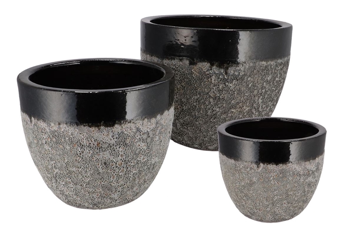 <h4>Jade Anthracite 2tone Egg Set 3 22x21/30x26/38x32</h4>