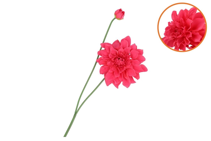 Silk Dahlia Spike Red 78cm