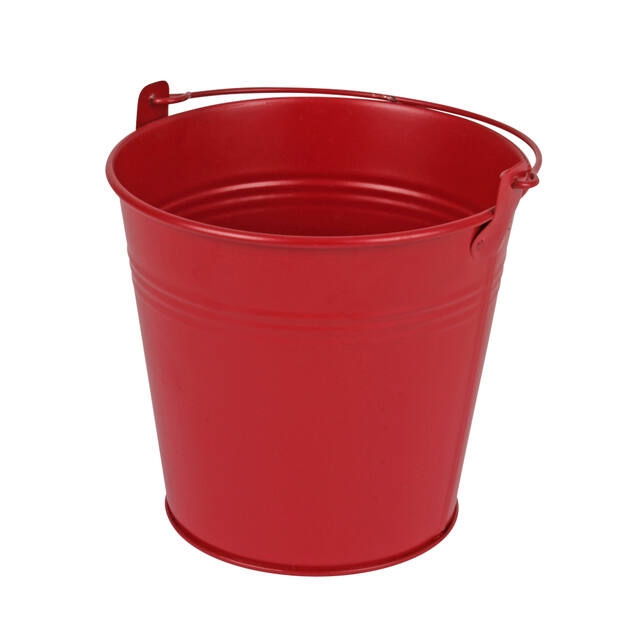 <h4>Bucket Sevilla zinc 13xH13cm - ES12 red matt</h4>
