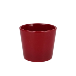 Ceramic Wine Red Shiny Pot 13cm