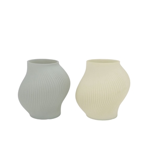 Luxx Nordic Green Vase Swirl Ass 19x19x20cm