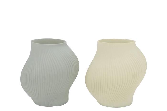 <h4>Luxx Nordic Green Vase Swirl Ass 19x19x20cm</h4>