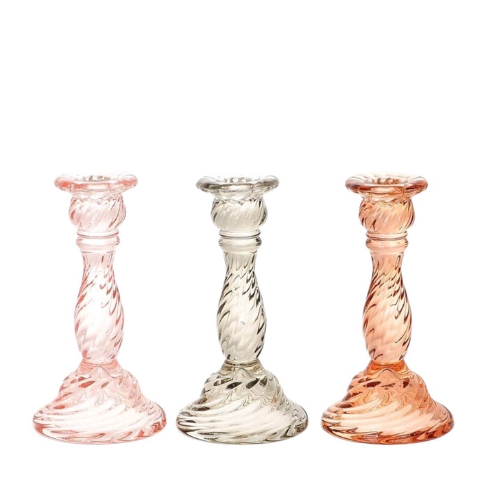 <h4>Glass Candle holder Delan d10.5*20cm</h4>