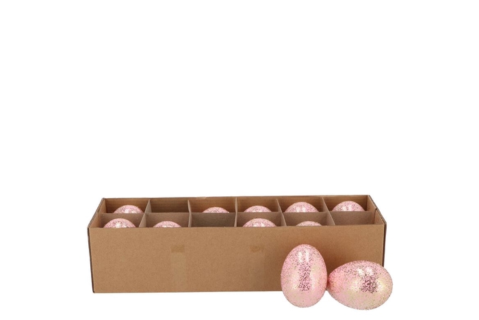 <h4>Eggs Chicken Light Pink Glitter P/12</h4>