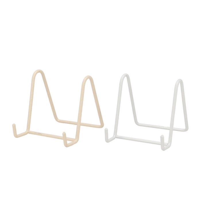 <h4>Plate Rack White Sand Cream Metal Ass 12x8x8cm</h4>
