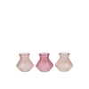 Roman Sweets Pink Clear Mix Diamond Glass Vase Ass 11x11xcm