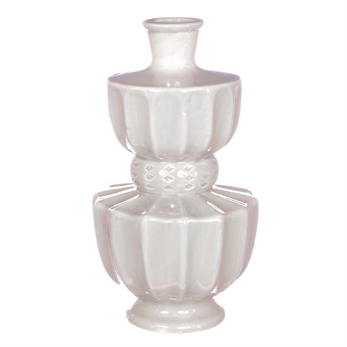 <h4>Bellagio vase D.11 h.20 cm creme</h4>