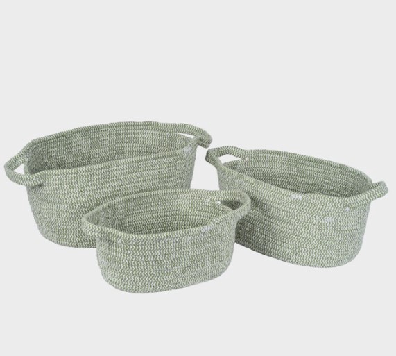 <h4>CST CESTO EM CORDA DE ALGODAO VERDE TAM P - 53021-004 IMP</h4>