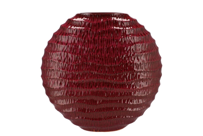 <h4>Inga Jada Purple Oval Vase Active Glaze Wave 41x14x39cm</h4>