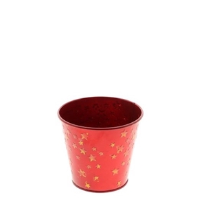 Kerst Zink ster pot d11*10cm