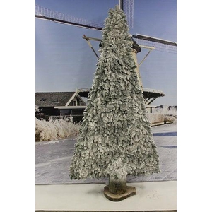 2D decoratieve bomen 2 zijdig op voet Nobilis sneeuw 60cm