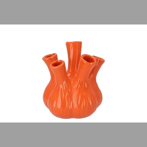 Aglio Shiny Orange Vase 17x20cm Nm