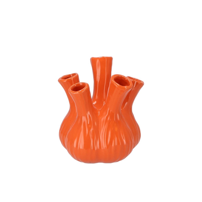 <h4>Aglio Shiny Orange Vase 17x20cm</h4>