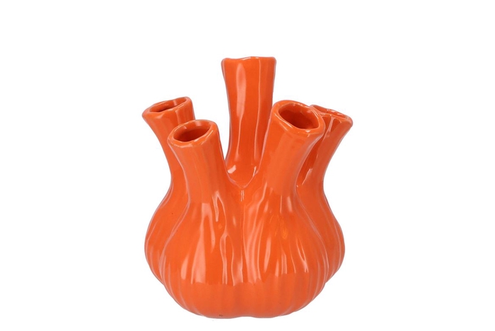 <h4>Aglio Shiny Orange Vase 17x20cm Nm</h4>