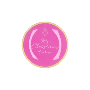 Plate Round Its Christmas Time 18x18x2cm
