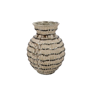 Loui Green Vase Structure Active Glaze 25x25x34cm