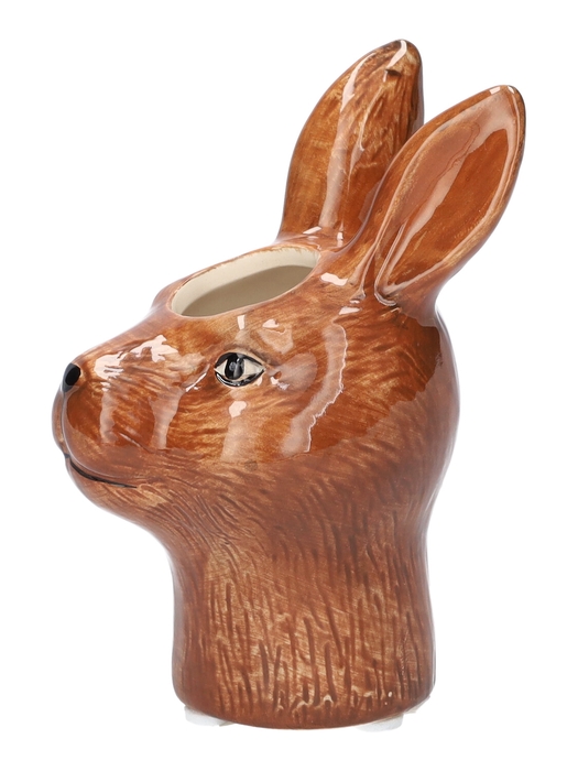 <h4>DF03-666310900 - Vase Rabbit 7.5x7x10 brown</h4>