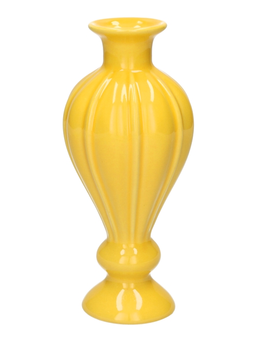 <h4>DF03-666803600 - Vase Celia3 d4.7/8xh18.5 yellow</h4>