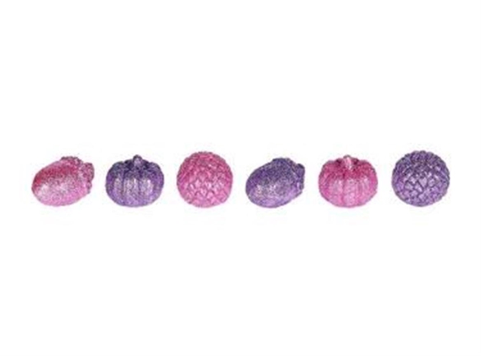 <h4>Deco Pumpkin Acorn 6 Ass Purple</h4>