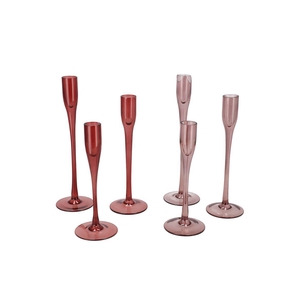 Jazz Pink Candle Holder Straight Ass P/3 8x21cm