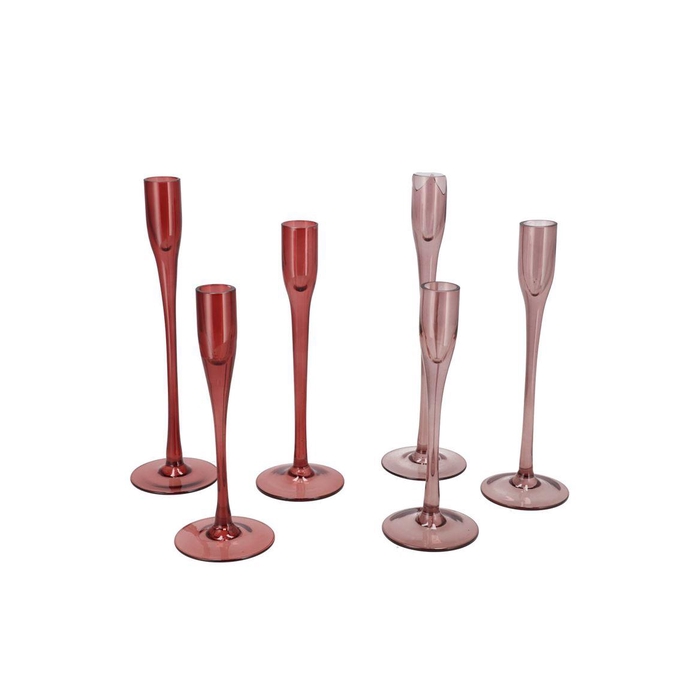 <h4>Jazz Pink Candle Holder Straight Ass P/3 8x21cm</h4>