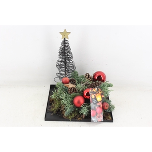 arr5 Kerst MB - Zink 4kant kboom red led