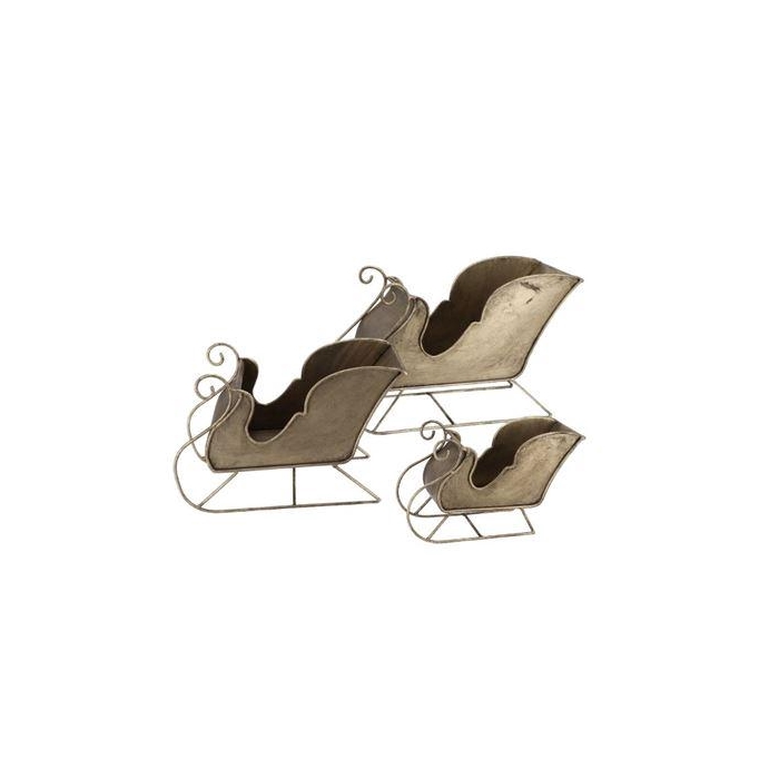 <h4>Kaya Bronze Sleigh S/3 40x16x26/29x13x20/24x9x15cm</h4>