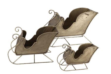 Kaya Bronze Sleigh S/3 40x16x26/29x13x20/24x9x15cm