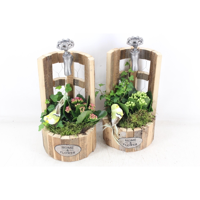 <h4>Arr2 Td - Houten Waterput - Roze/wit</h4>