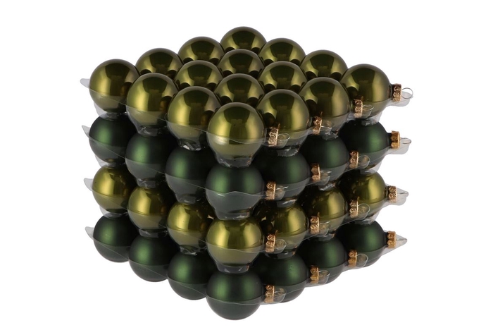 <h4>Glass Ball Pine Green 40mm Per 64</h4>