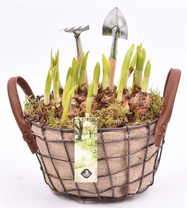 Gaasmand met jute 21x15.5cm