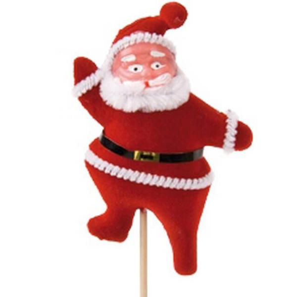<h4>Bijsteker Kerstman 10x7cm+50cm Stok Rood 25st/zak</h4>