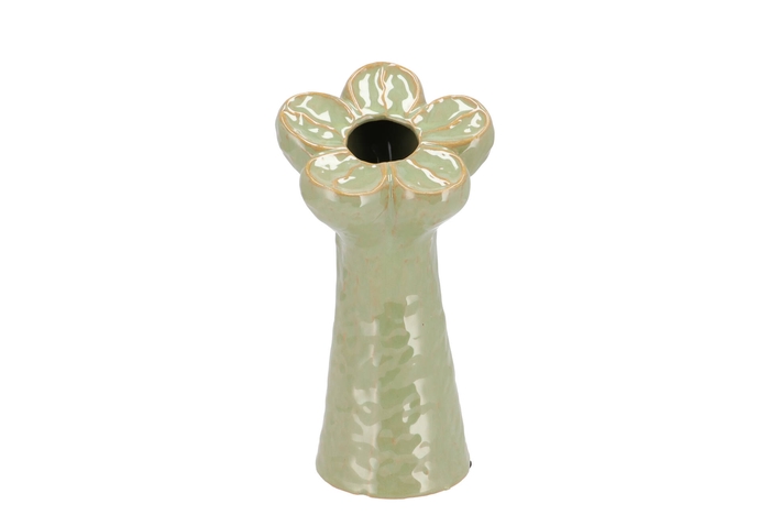 <h4>Mara Pistache Vase Bloom 12x12x26cm</h4>