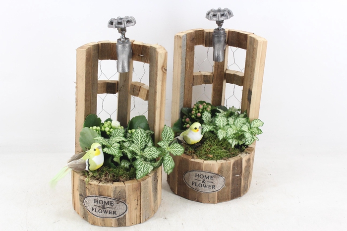 <h4>arr2 TD - Houten waterput - roze/wit</h4>