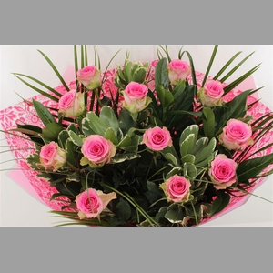 Boeket Rozen 12 Roze