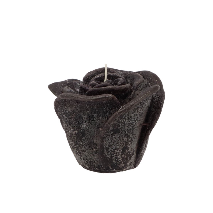<h4>Candle Roos Black 8x7cm</h4>